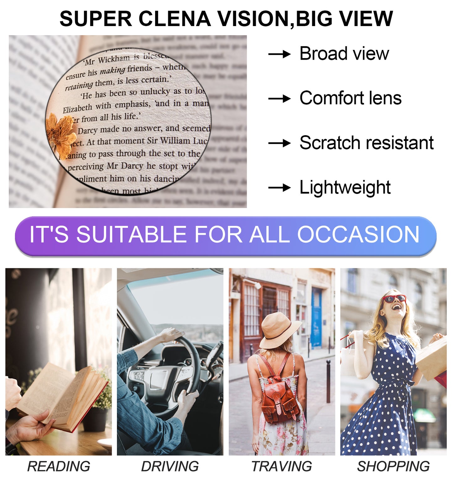 OCCI CHIARI Petite Reading Glasses for Small Face Women Fashion Slim Reders OC5017
