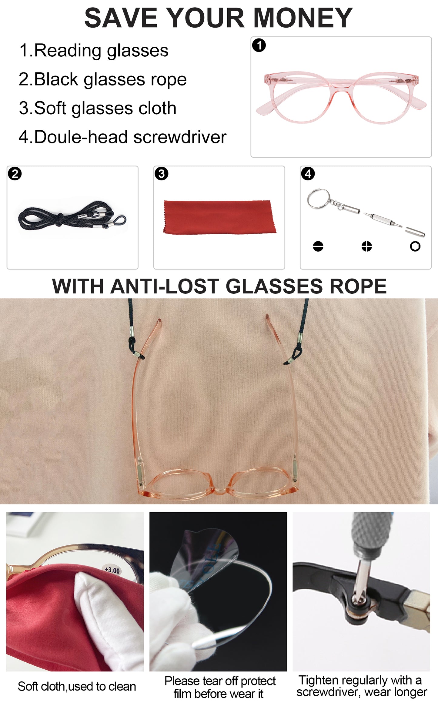 OCCI CHIARI Petite Reading Glasses for Small Face Women Fashion Slim Reders OC5017