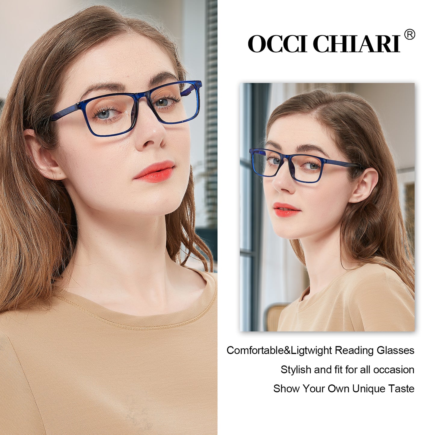 OCCI CHIARI Reading Glasses Women Quality Readers OC5195