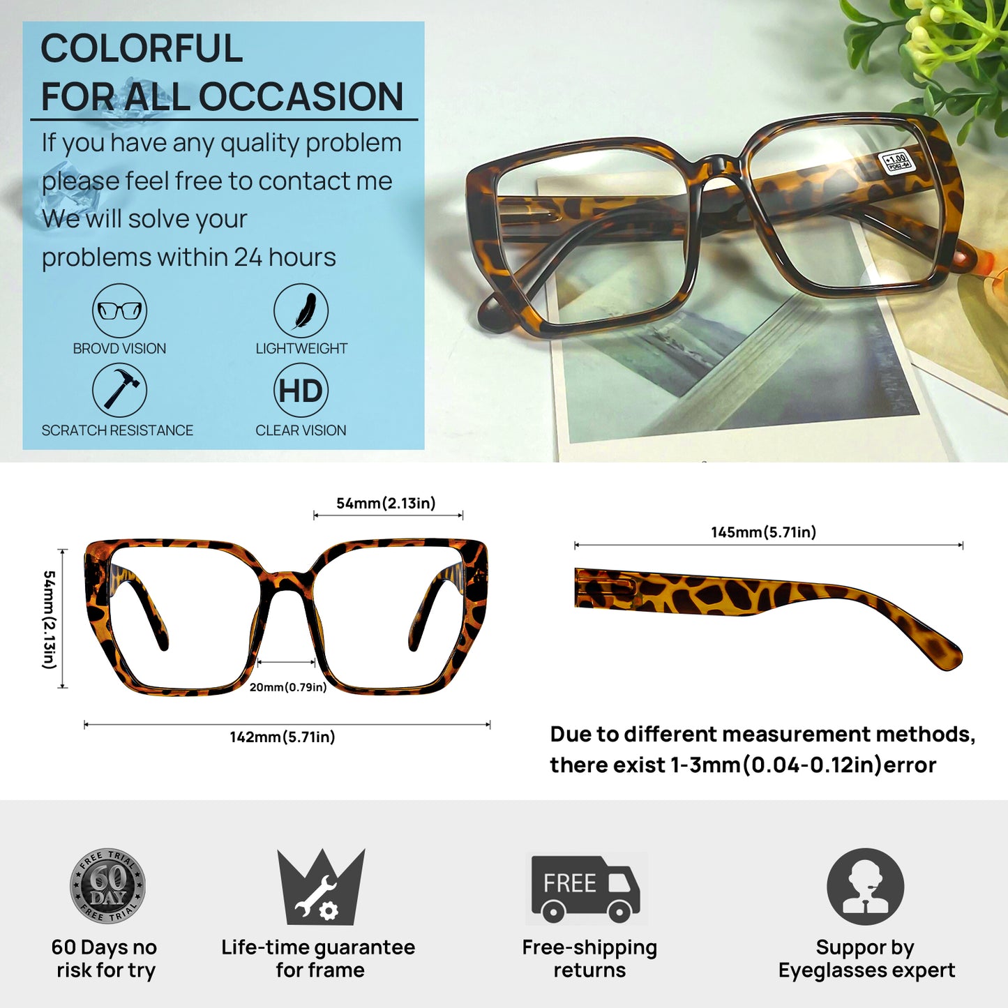 OCCI CHIARI Oversized Reader Sunglasses Women Reading Sunglasses OC5190