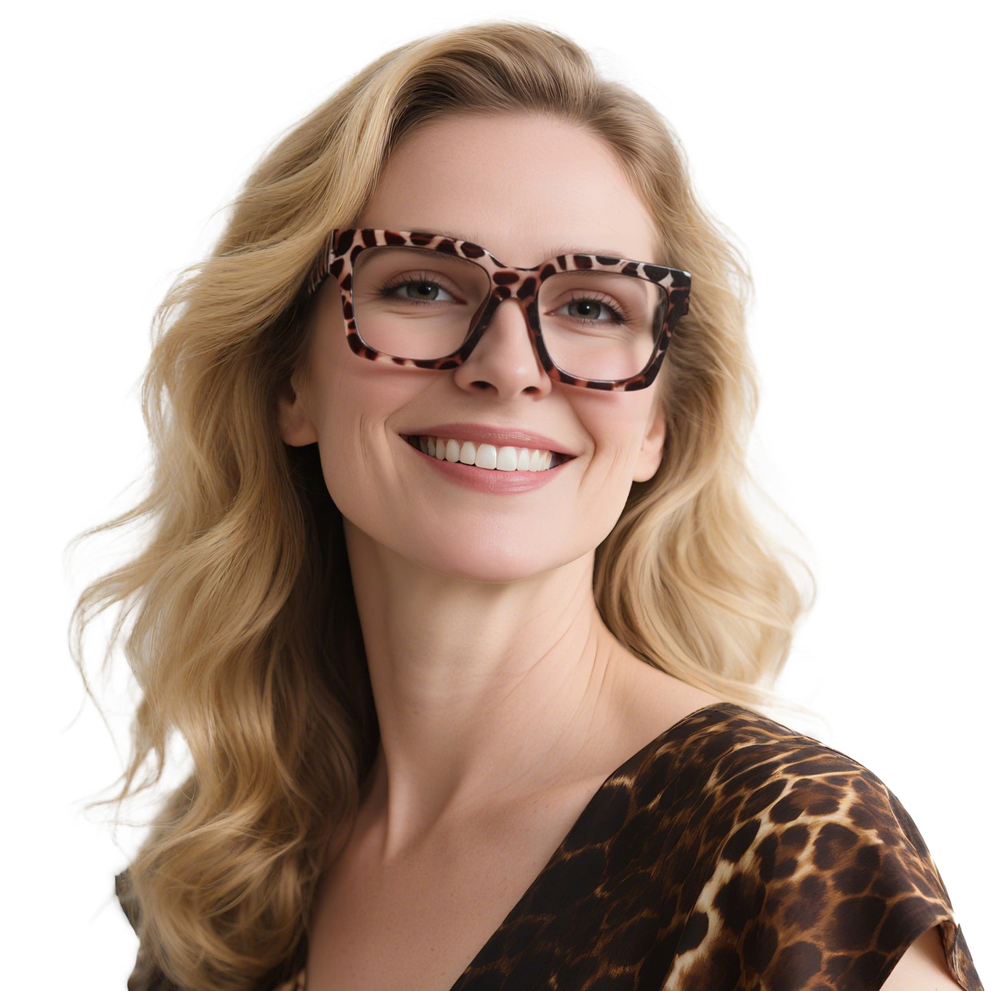 OCCI CHIARI Large Frame Reading Glasses for Women Retro Square Readers OC5078