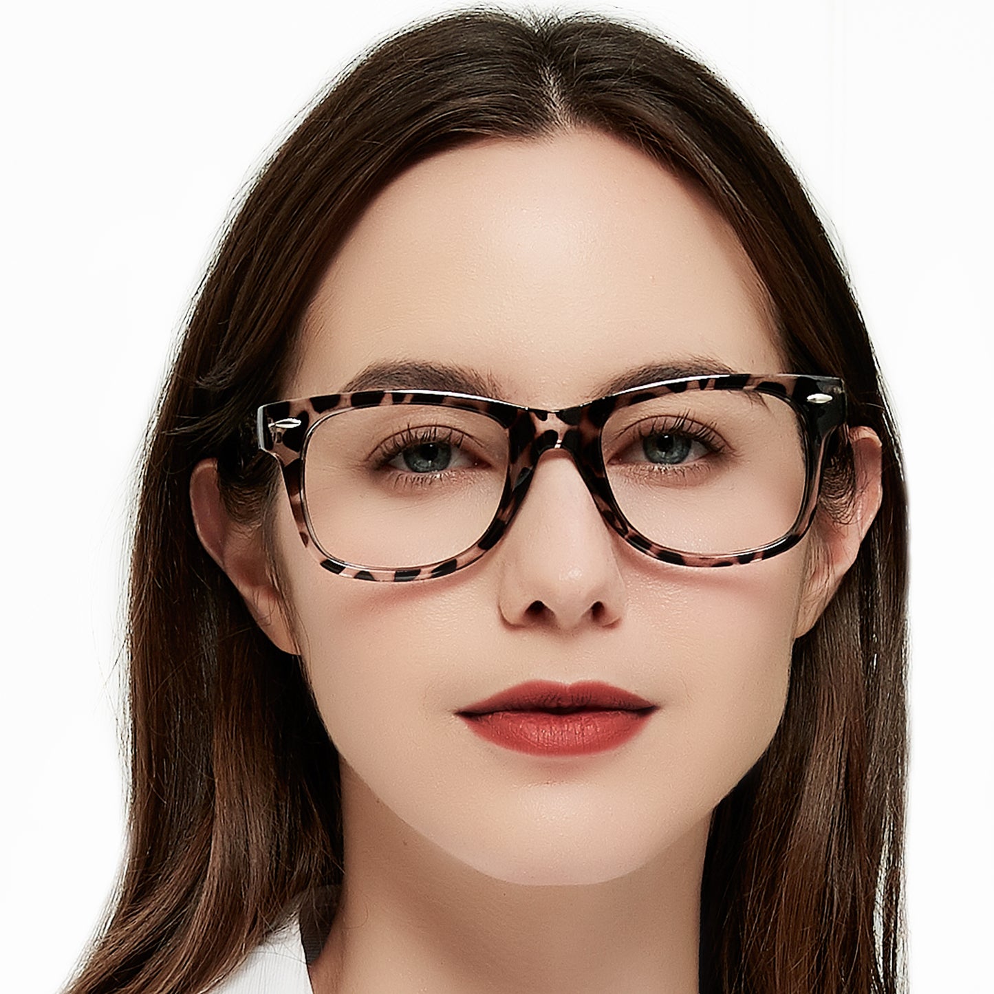 Anti Blue Light Reading Glasses Rectangle Women's Reader Large Frame FLG5145