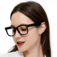 Anti Blue Light Reading Glasses Rectangle Women's Reader Large Frame FLG5145