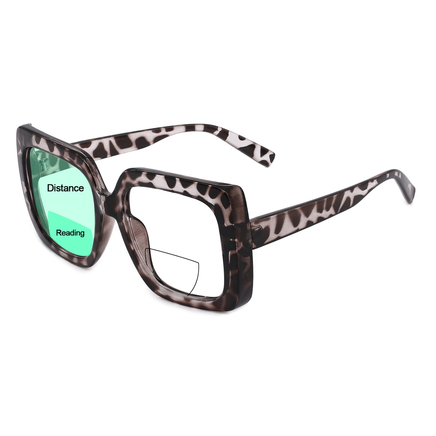 OCCI CHIARI Large Oversized Bifocal Reading Glasses Women Square Vintage readers OC5113BB