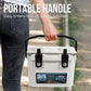 Insulated Portable Cooler with Heavy Duty Handles, Leak-Proof Outdoor Hard Cooler Keeps Ice for up to 5 Days, Great for Beach, Camping, Tailgating, Sports, & More