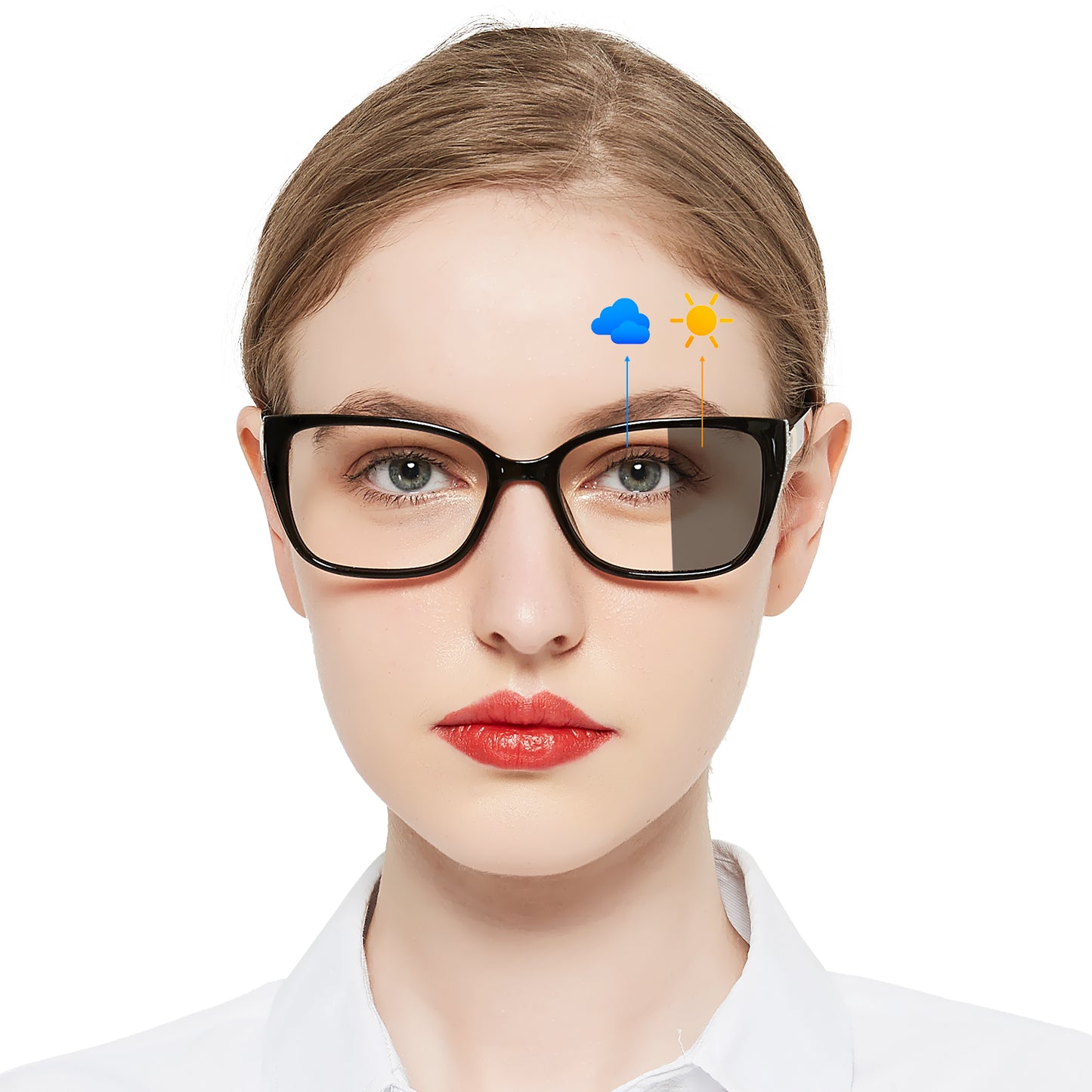 OCCI CHIARI Blue Light Blocking Photochromic Reading Glasses  Large Sunglasses Readers POC5117