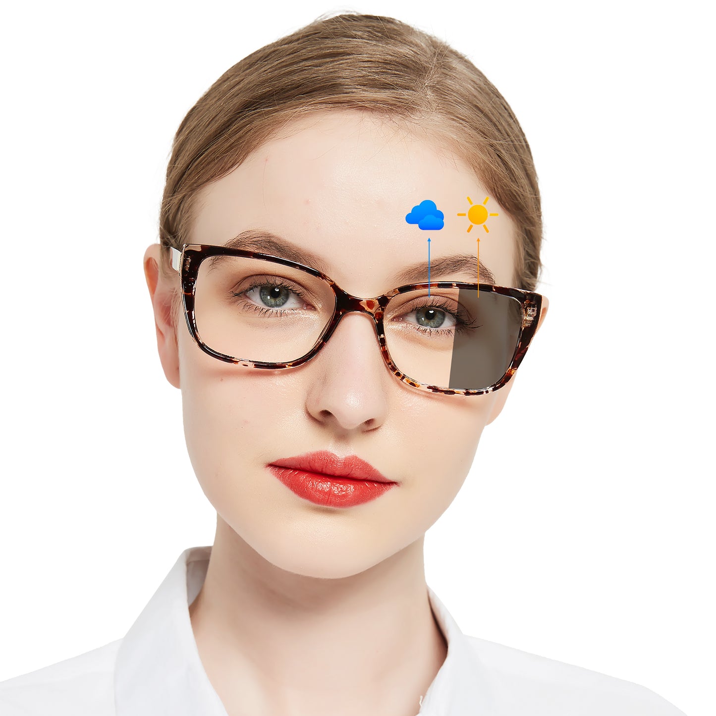 OCCI CHIARI Blue Light Blocking Photochromic Reading Glasses  Large Sunglasses Readers POC5117