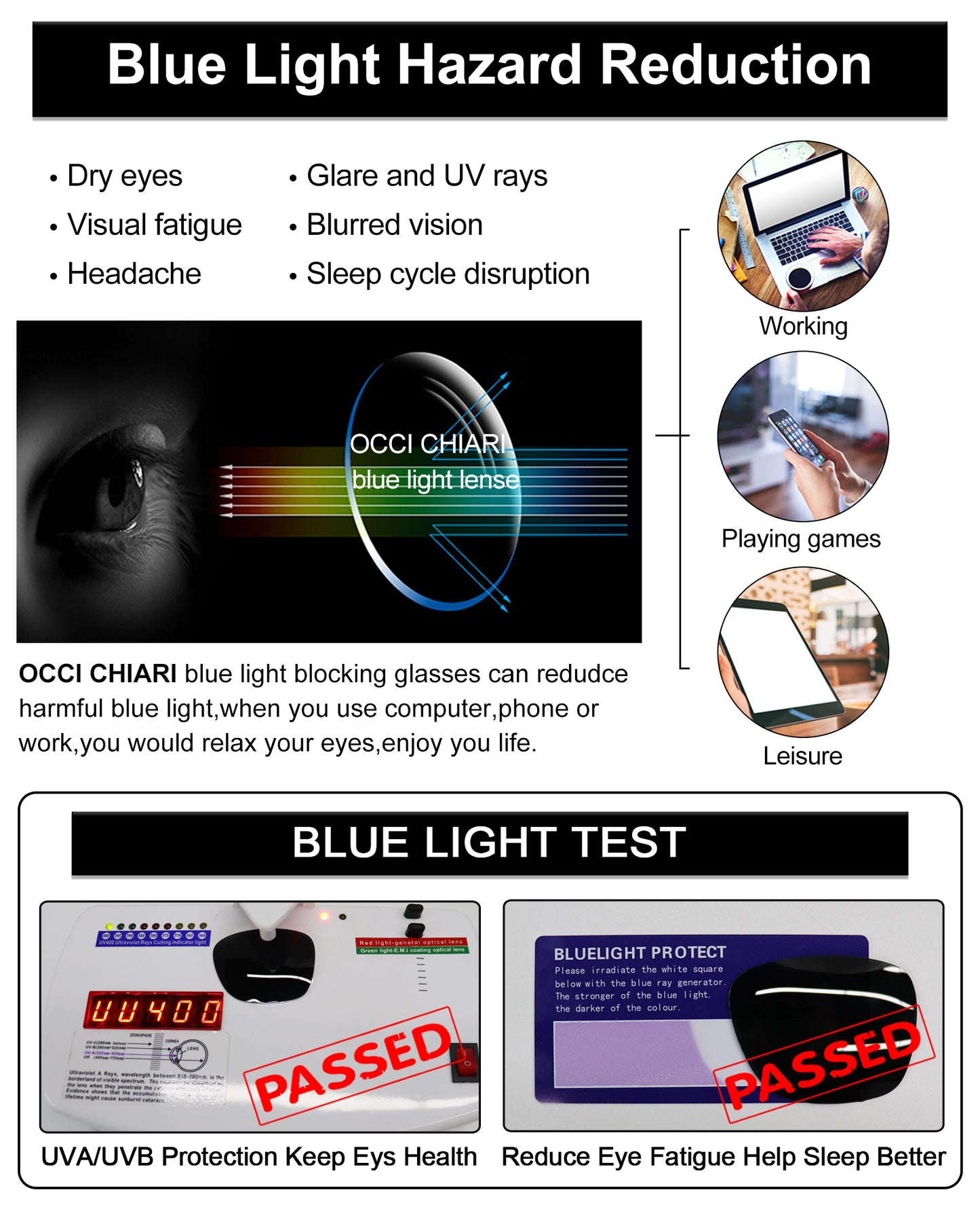 OCCI CHIARI Reading Sunglasses for Men Wide Sun Glasses Readers Outdoor UV400 OC5026SR