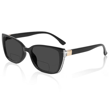 OCCI CHIARI Bifocal Reading Sunglasses Womems Large Blue Light Blocking Sun Readers Outdoor UV400 ABL5117BS