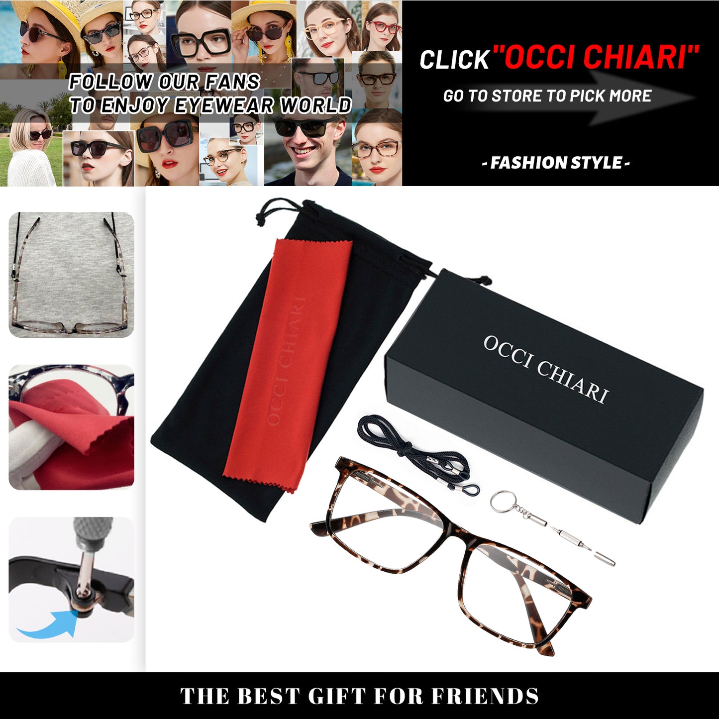 OCCI CHIARI Photochromic Bifocal Reading Sunglasses for Men BS OC5195
