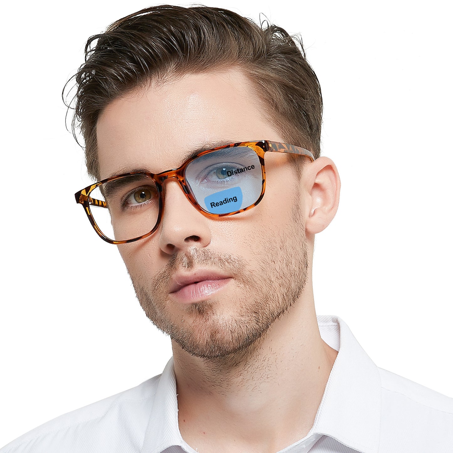 OCCI CHIARI Transition Bifocal Reading Glasses for Men XL Blue Light Blocking Readers OC5209BB