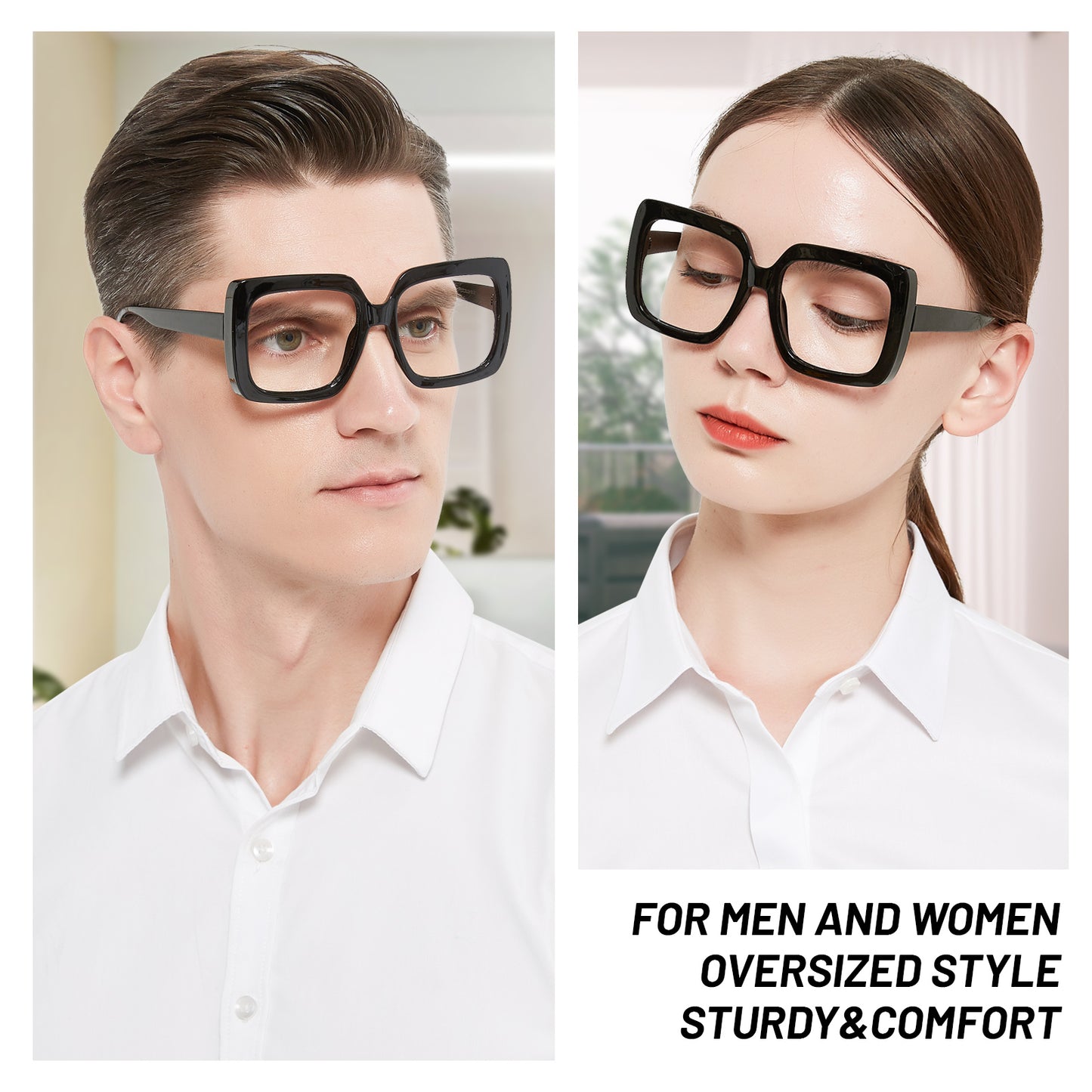 OCCI CHIARI Oversized Blue Light Blocking Reading Glasses for Men Women Computer Screen Readers ABL5113