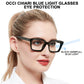 OCCI CHIARI Retro Bifocal Cheaters Reading Glasses - Full-Rimmed Classic Square Large Frame Crystal Clear OC5031BB