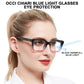 OCCI CHIARI Retro Bifocal Cheaters Reading Glasses - Full-Rimmed Classic Square Large Frame Crystal Clear OC5031BB