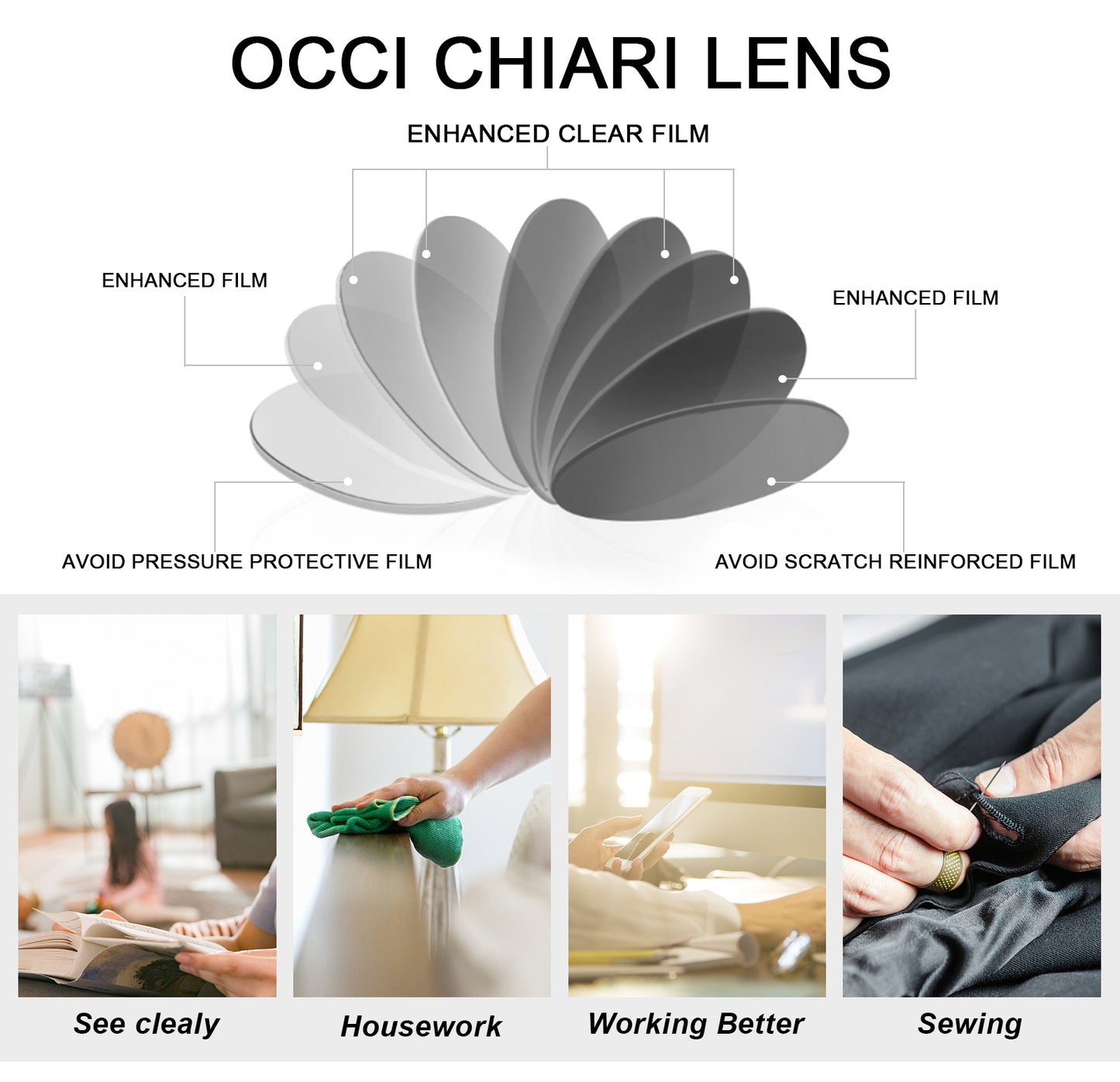 OCCI CHIARI Large Reading Glasses Women Retro Reader OC5111