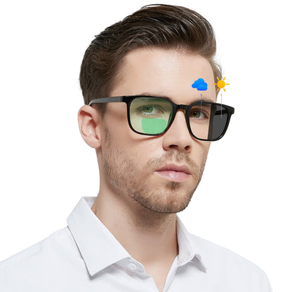 OCCI CHIARI Photochromic Bifocal Reading Glasses for Mens,Wide Transition UV Protection Sunglasses Readers BS OC5209