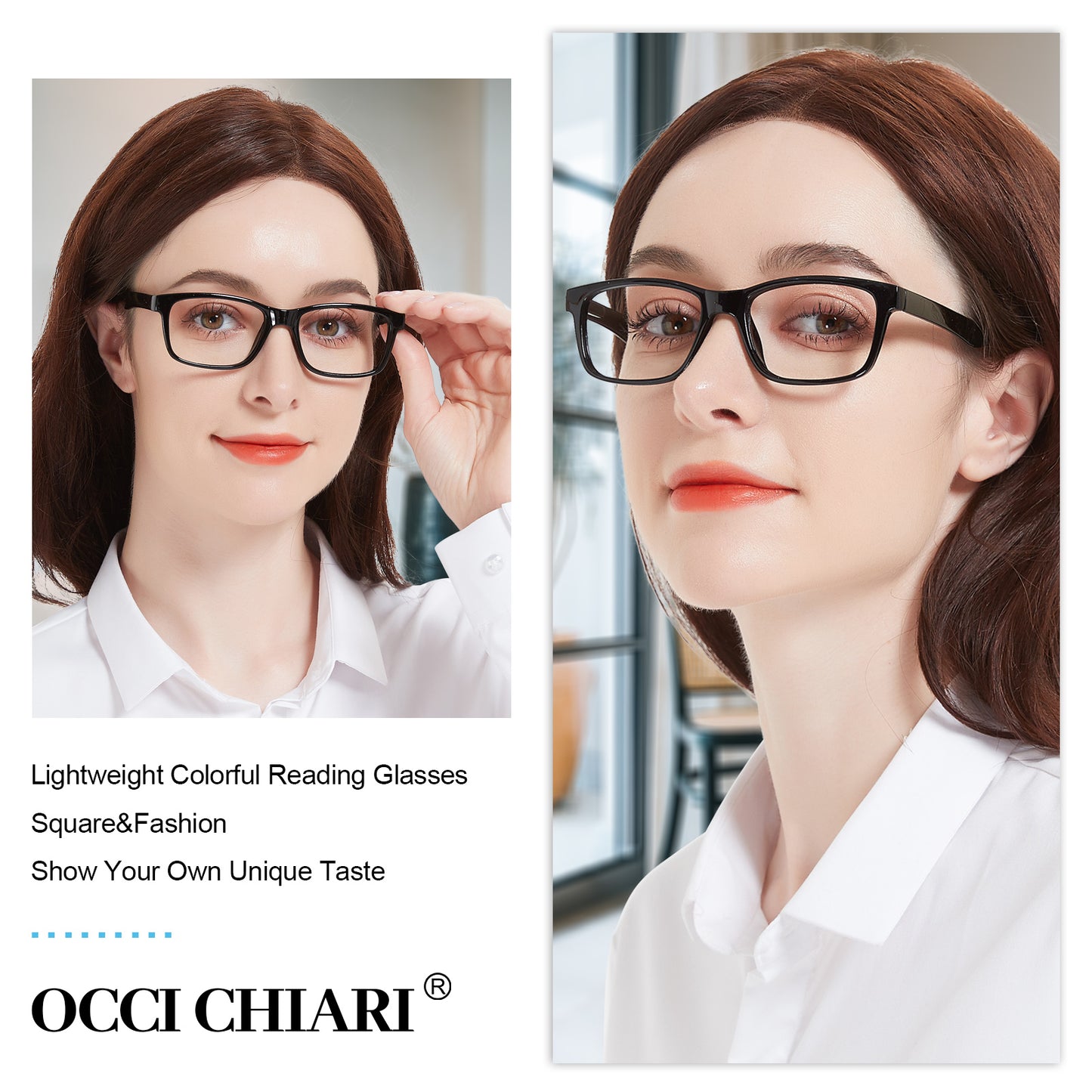 OCCI CHIARI Colorful Reading Glasses Women Lightweight Slim Readers OC1105