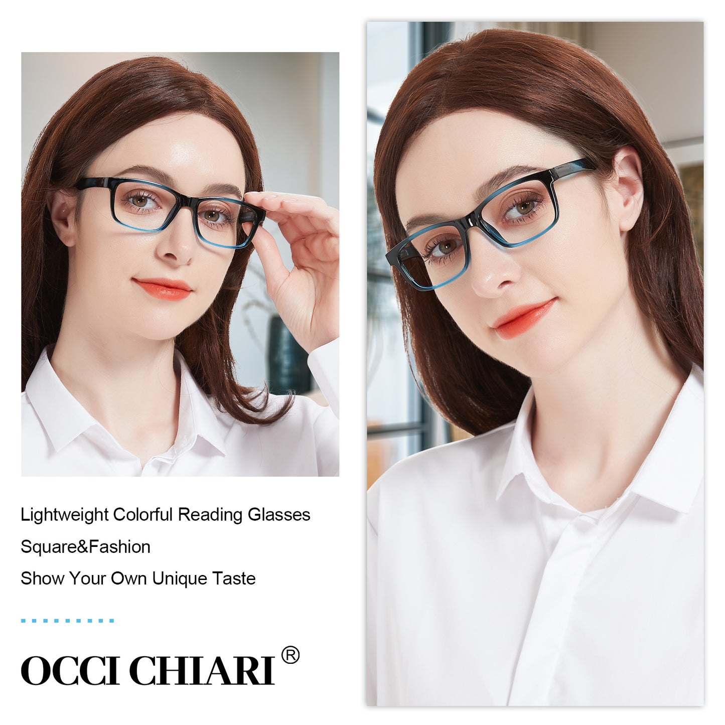 OCCI CHIARI Colorful Reading Glasses Women Lightweight Slim Readers OC1105