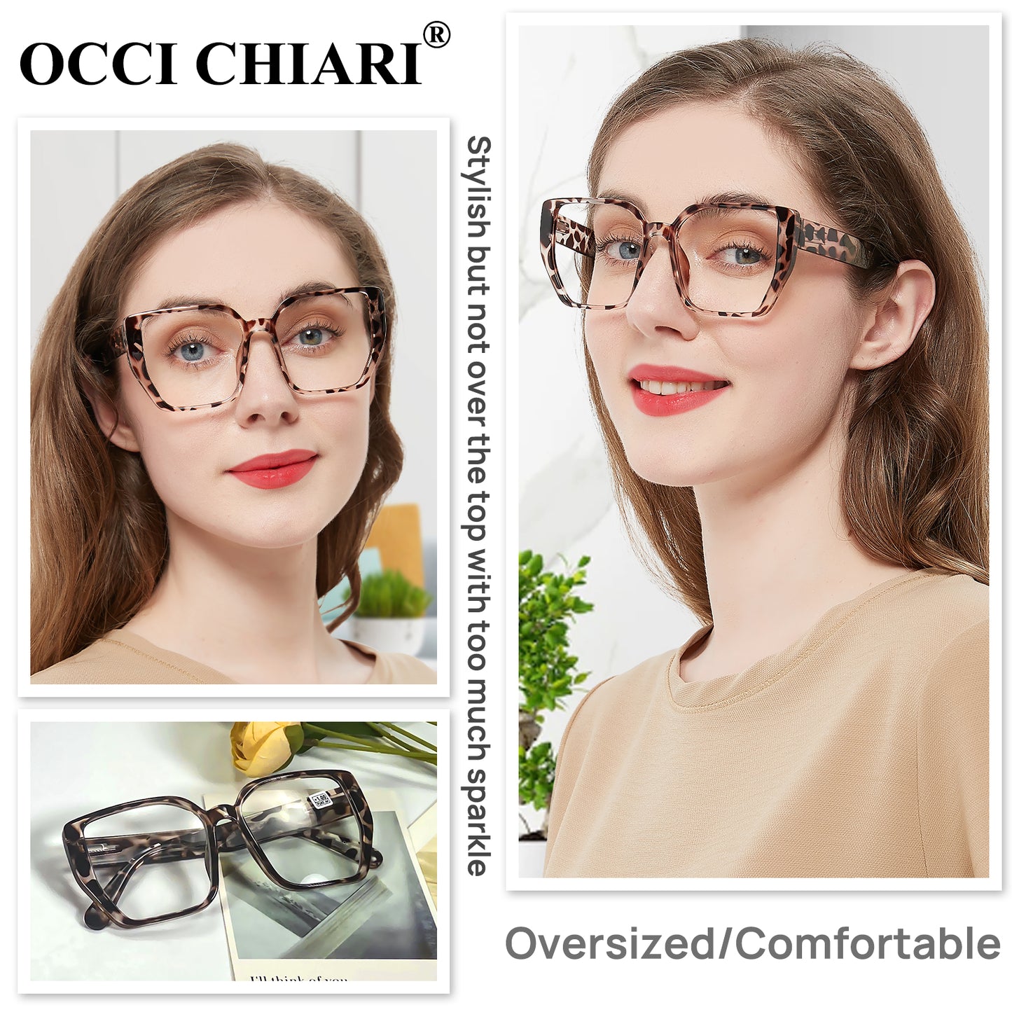 OCCI CHIARI Oversized Reader Sunglasses Women Reading Sunglasses OC5190