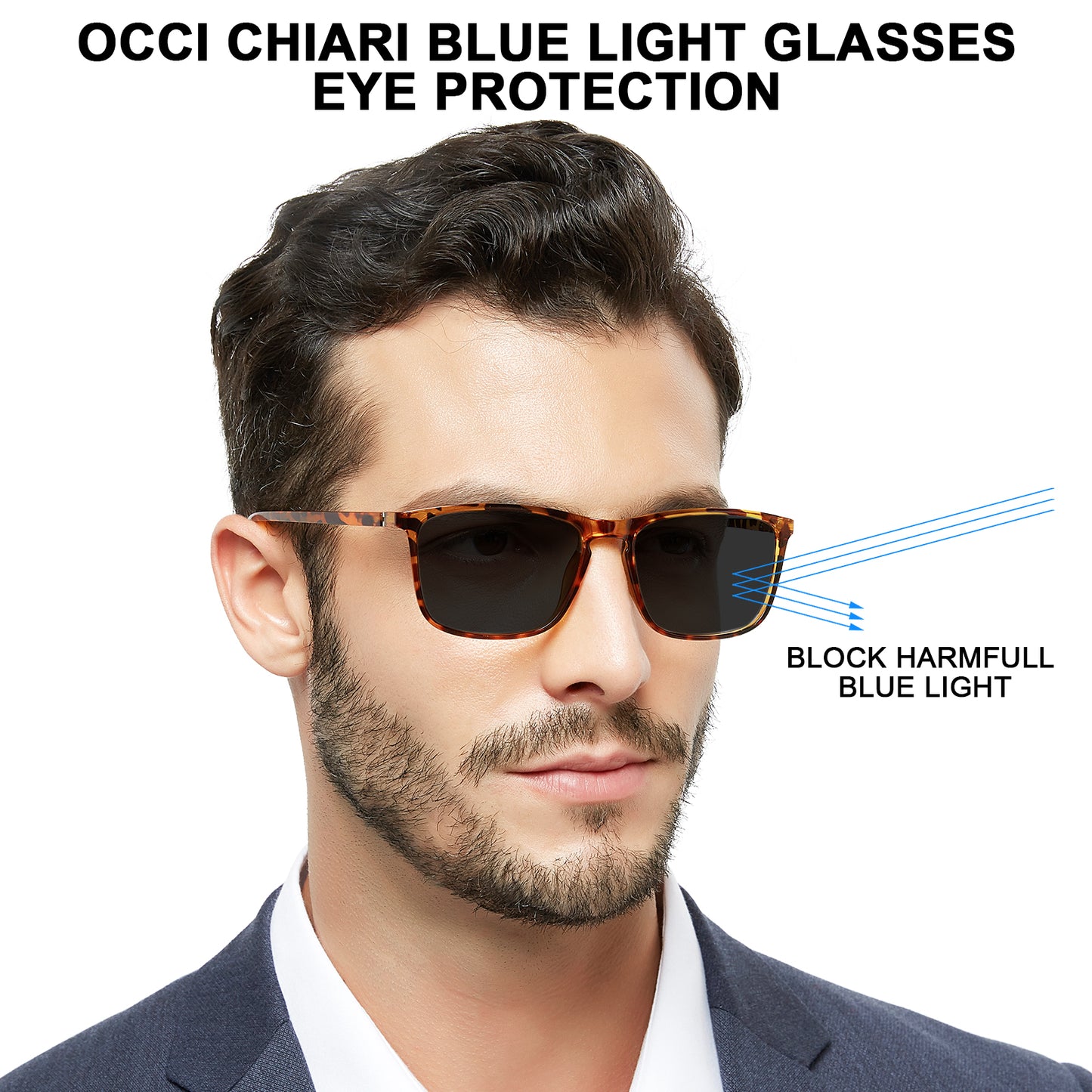 OCCI CHIARI Sun Bifocal Reading Glasses for Men Large Sunglasses Reader UV400 OC5026BS