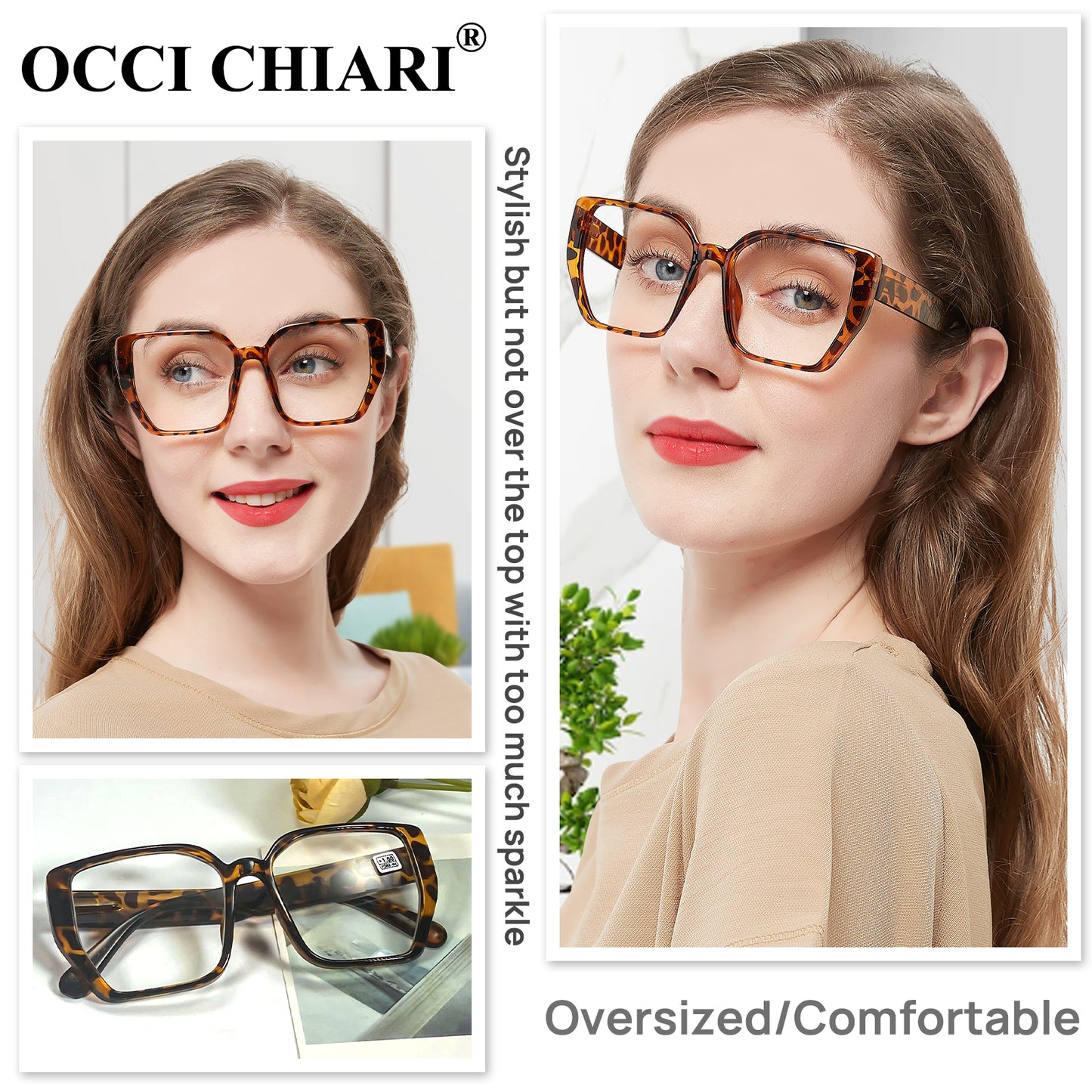 OCCI CHIARI Oversized Reader Sunglasses Women Reading Sunglasses OC5190