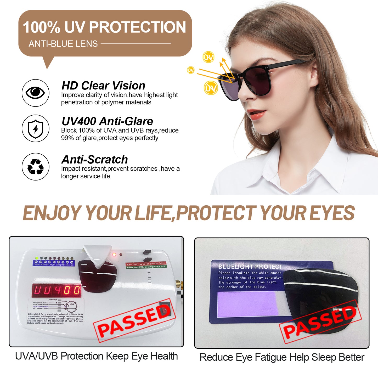 OCCI CHIARI Reading Sunglasses For Women Big Frame Foldable Reader OC5201SR