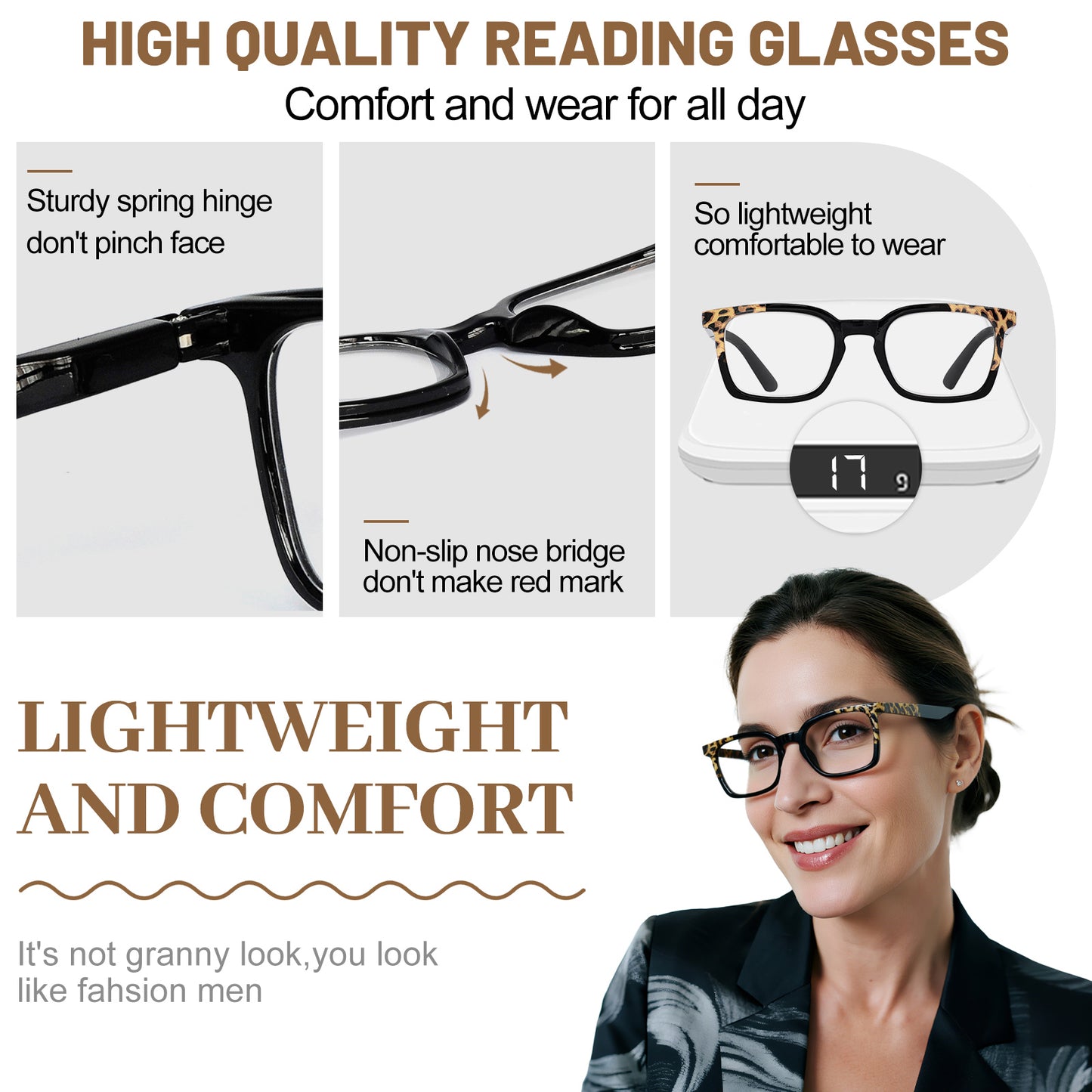 OCCI CHIARI Fashion Reading Glasses For Women Rectangle Reader OC5018