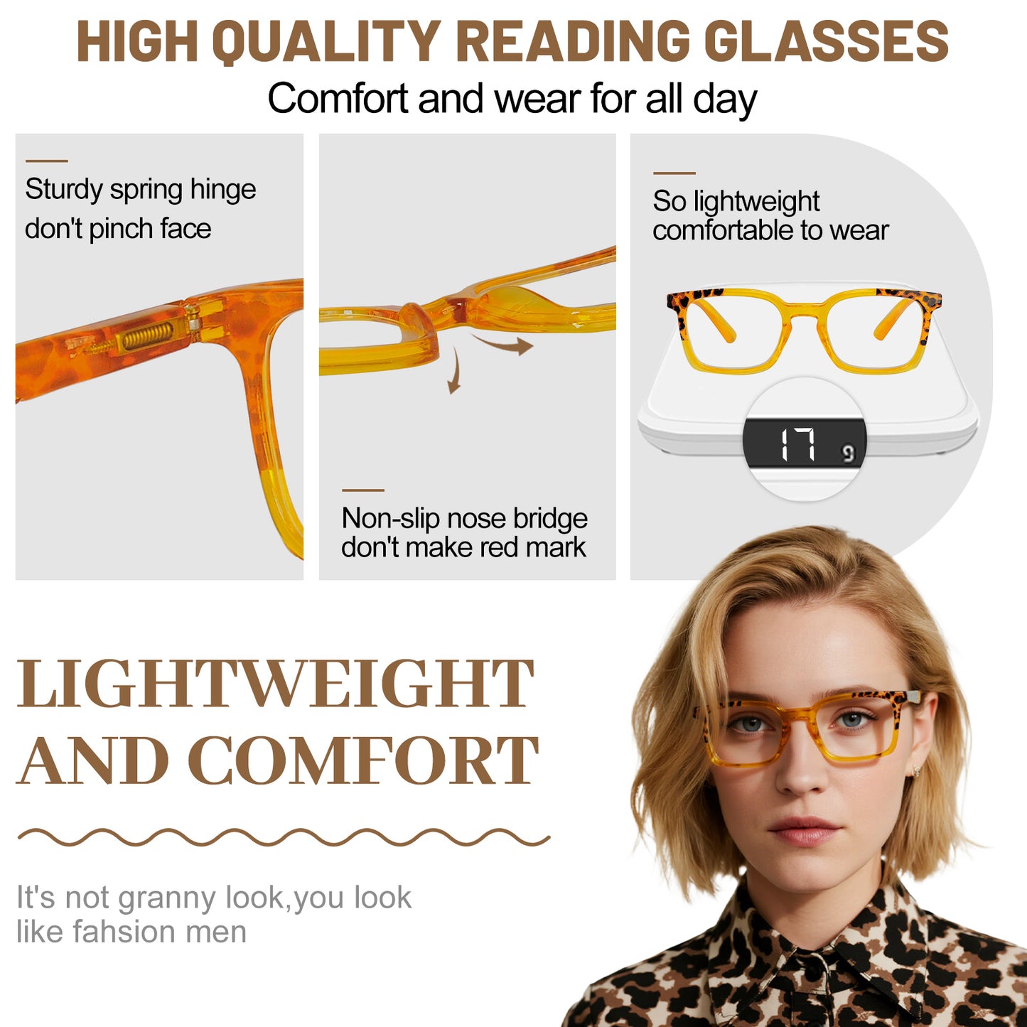 OCCI CHIARI Fashion Reading Glasses For Women Rectangle Reader OC5018
