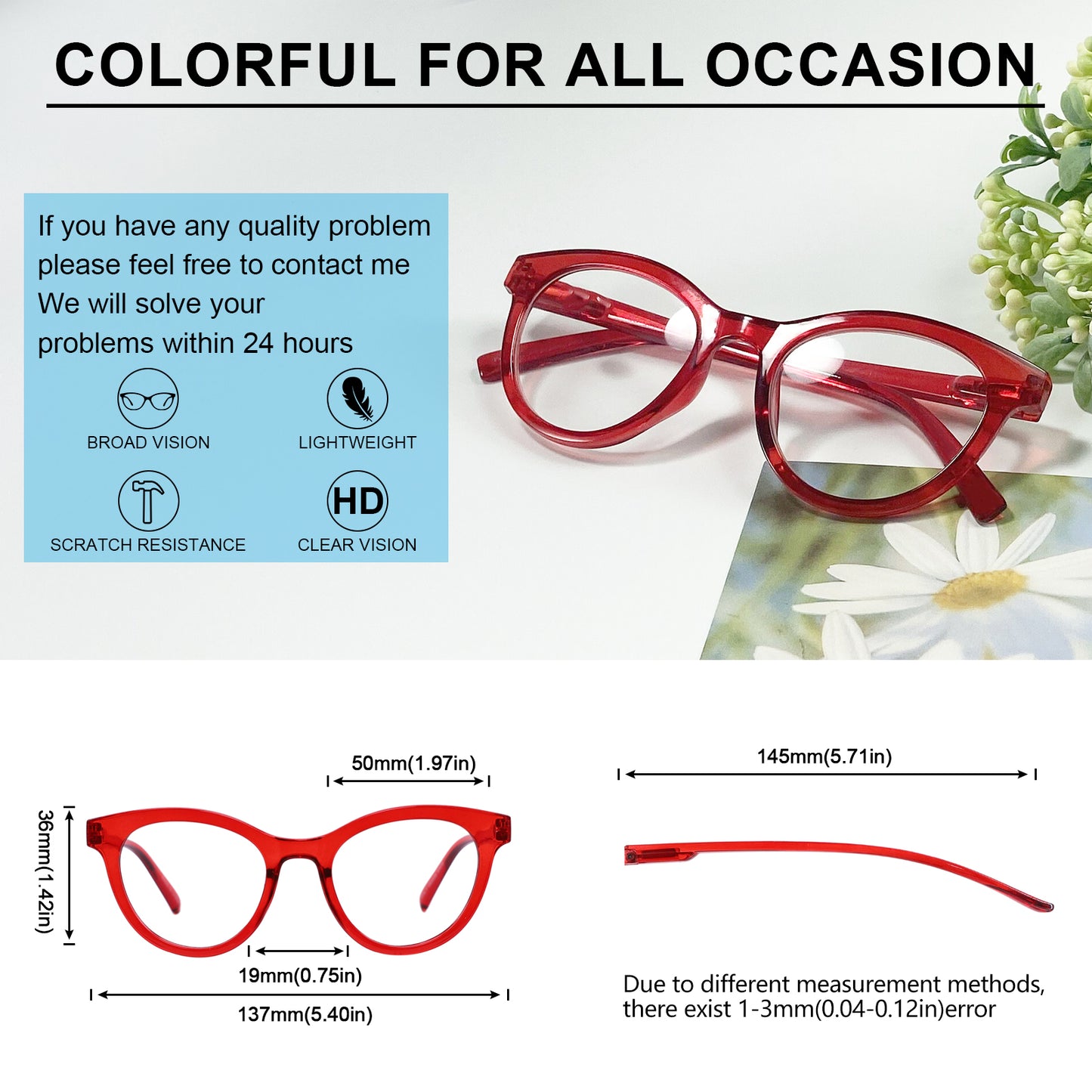 OCCI CHIARI Reading Glasses For Women Designer Reader OC5207