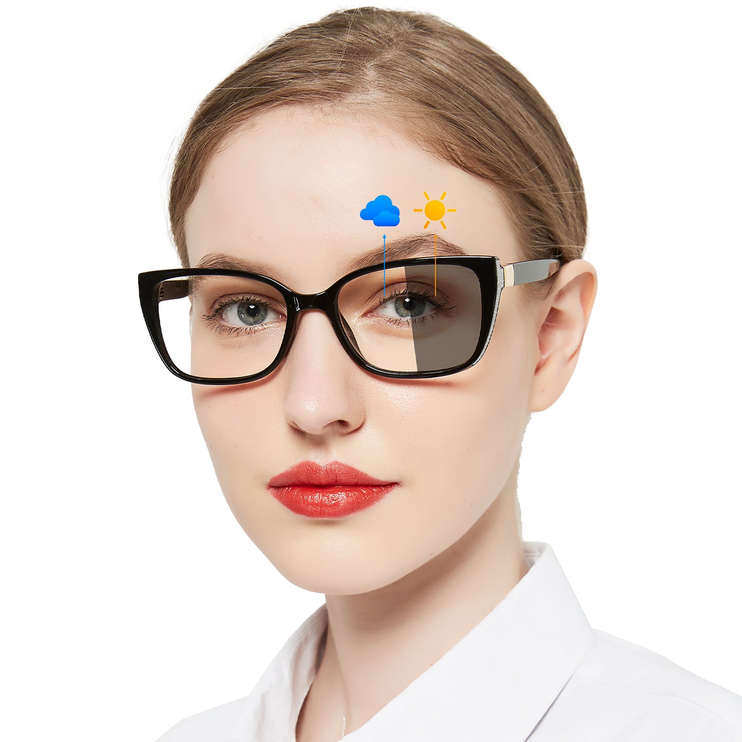 OCCI CHIARI Blue Light Blocking Photochromic Reading Glasses  Large Sunglasses Readers POC5117