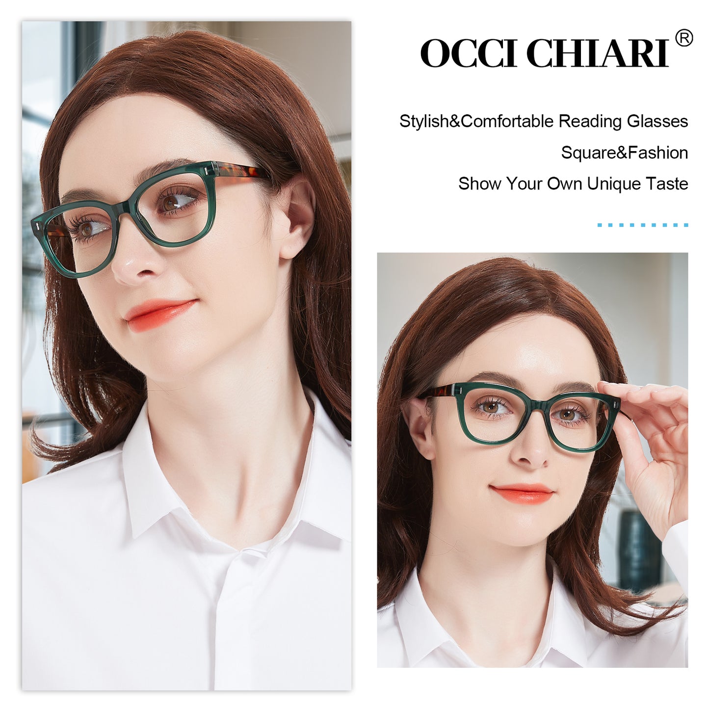 OCCI CHIARI Stylish Reading Glasses for Women Small Frame Readers OC5214