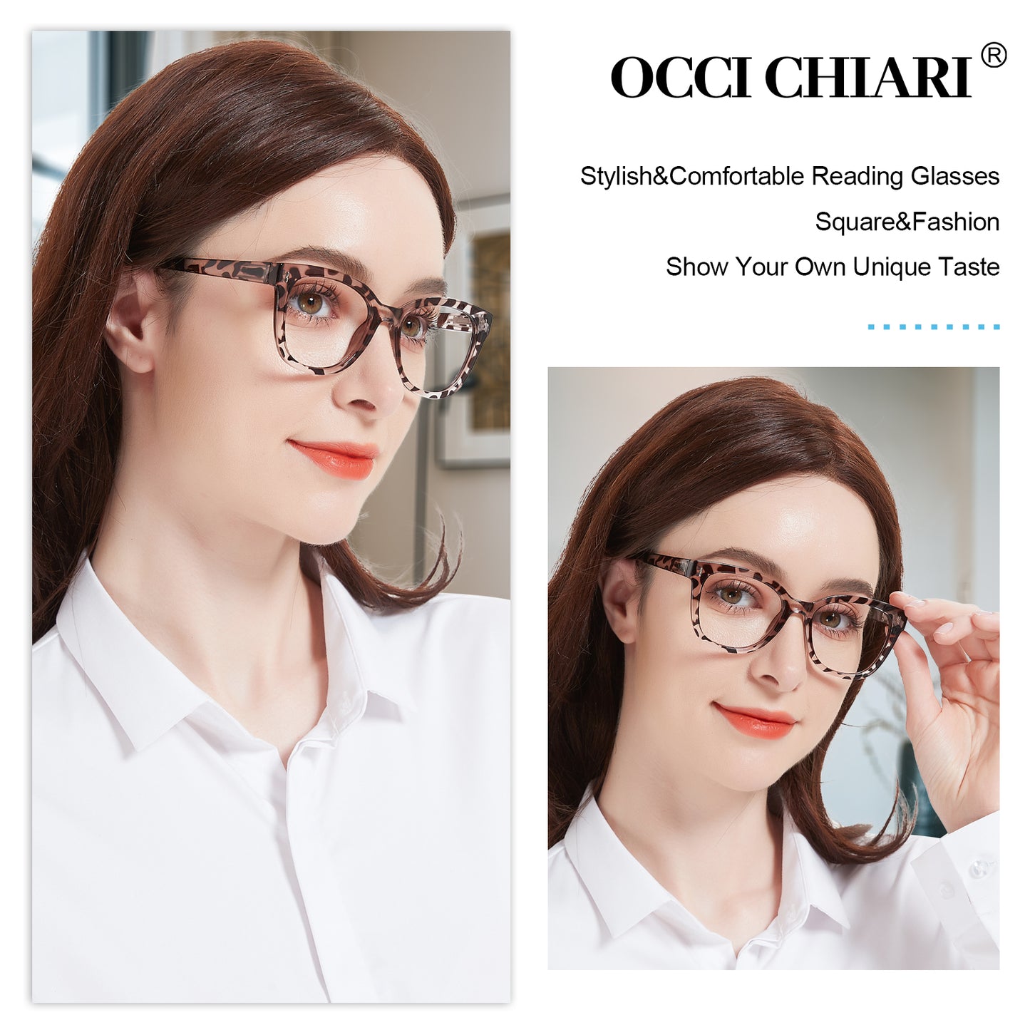 OCCI CHIARI Stylish Reading Glasses for Women Small Frame Readers OC5214