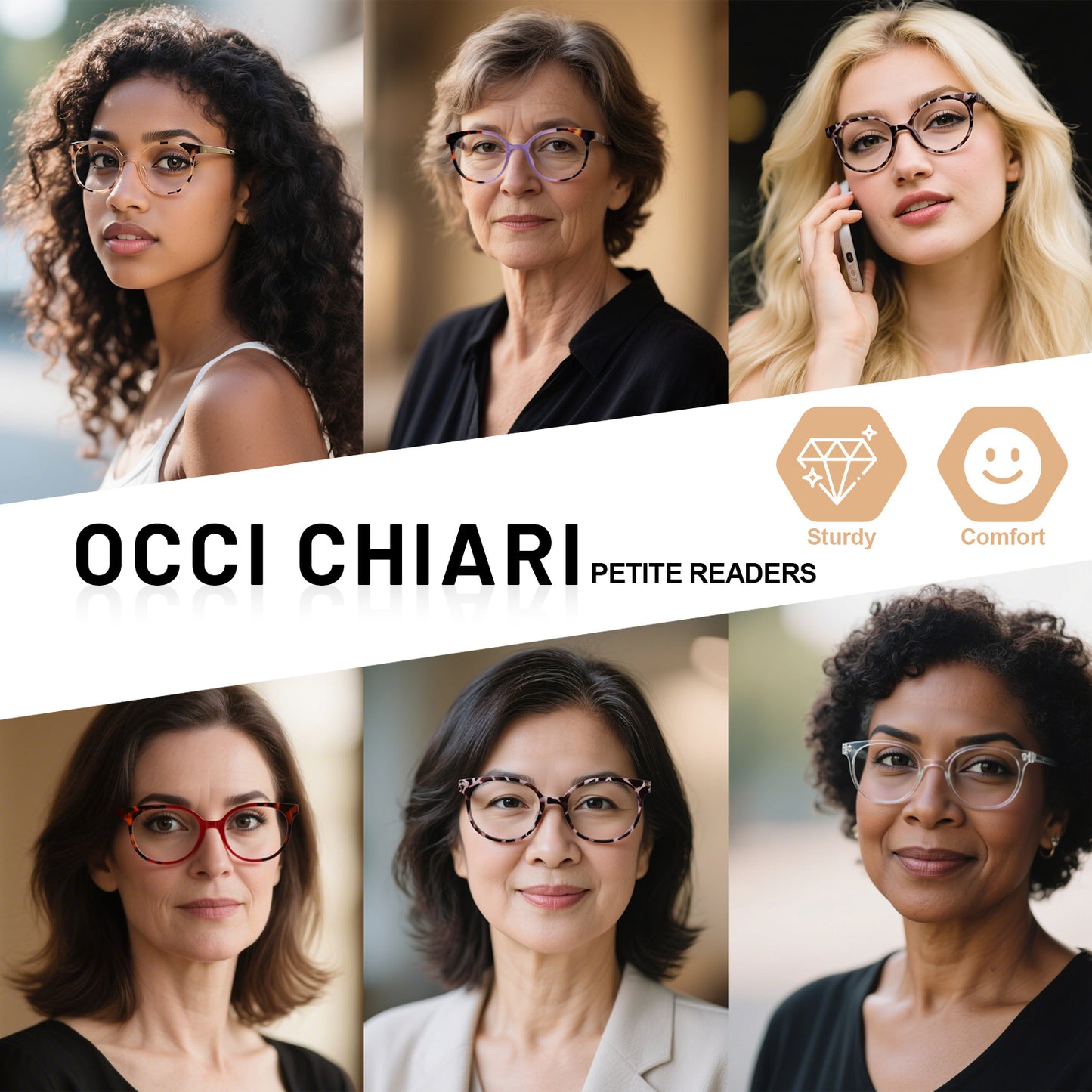 OCCI CHIARI  Reading Glasses Lightweight Round Reader OC5017