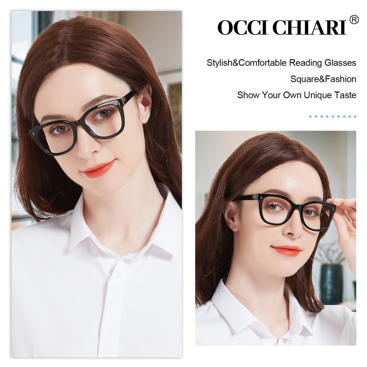 OCCI CHIARI Stylish Reading Glasses for Women Small Frame Readers OC5214