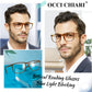 OCCI CHIARI Wide Bifocal Reading Glasses for Men Transition Blue Blocker Readers OC5026BB