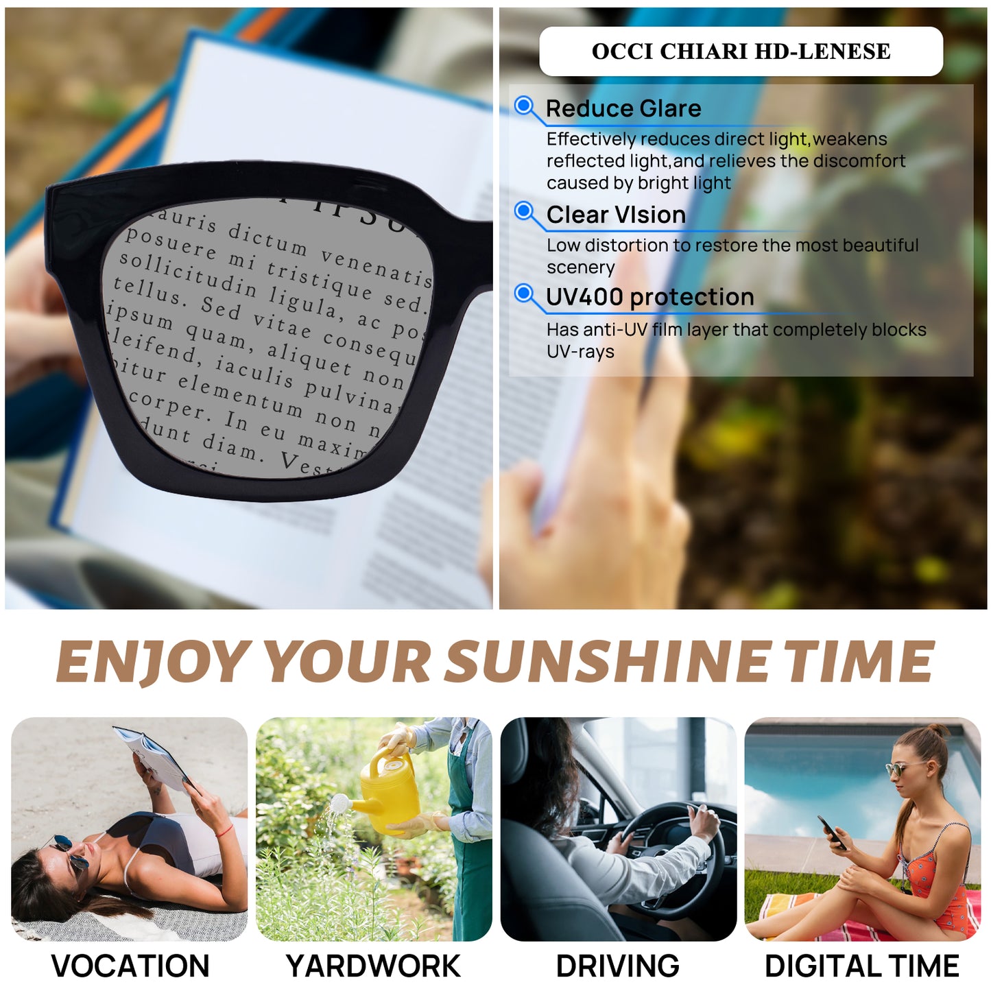 OCCI CHIARI Large Reading Glasses Women Retro Reader OC5111SR