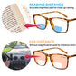 OCCI CHIARI Wide Bifocal Reading Glasses for Men Transition Blue Blocker Readers OC5026BB