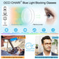 OCCI CHIARI Wide Bifocal Reading Glasses for Men Transition Blue Blocker Readers OC5026BB