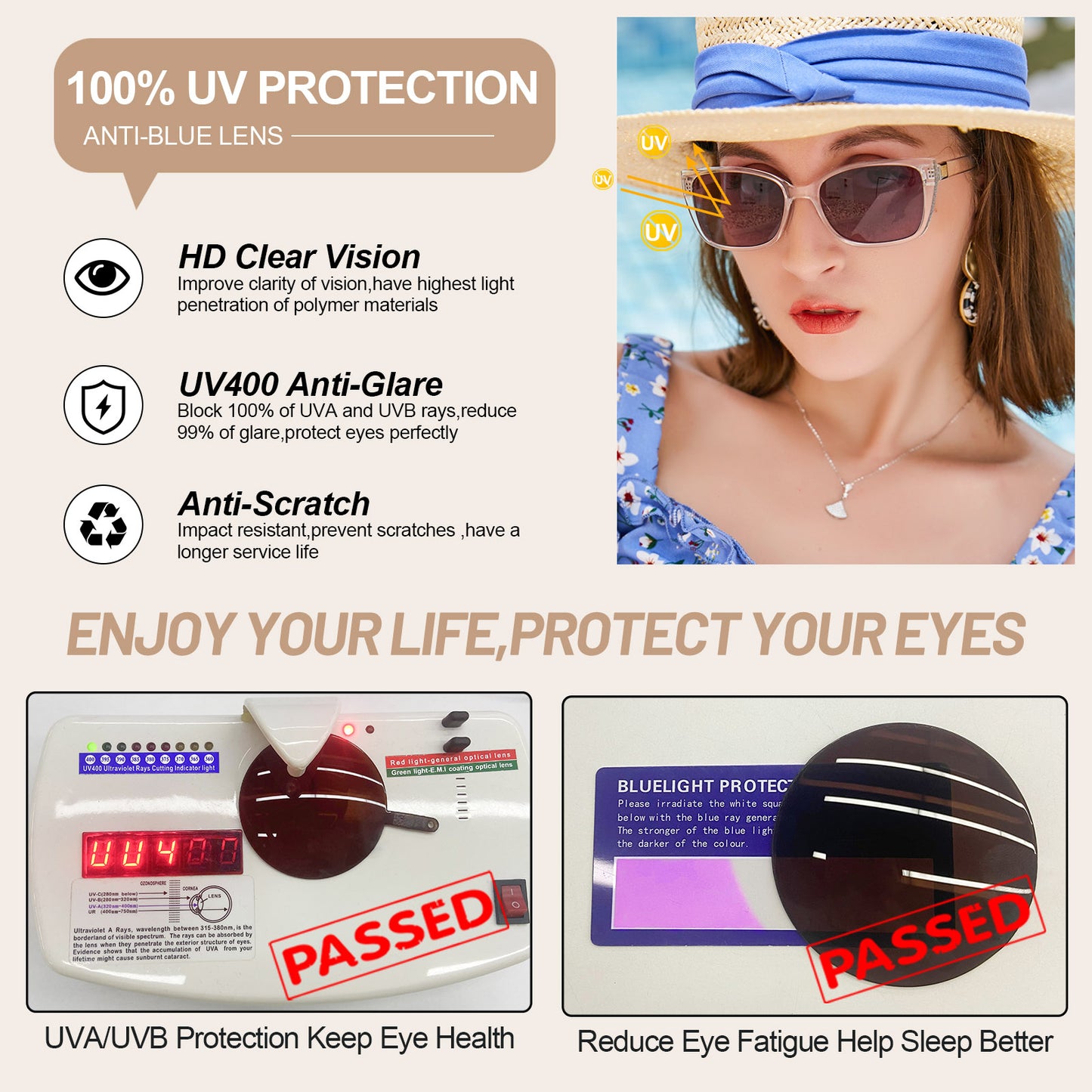 OCCI CHIARI Women Reading Sun Glasses  Sunglasses with Readers Outdoor UV400 OC5117SRB