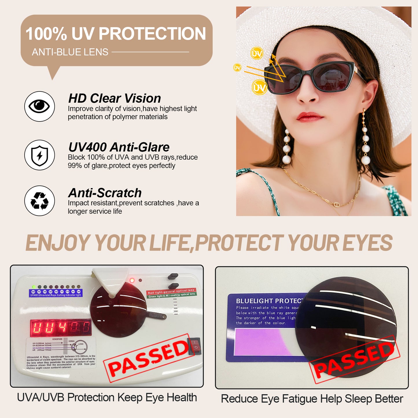 OCCI CHIARI Women Reading Sun Glasses  Sunglasses with Readers Outdoor UV400 OC5117SRB