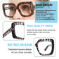 OCCI CHIARI Large Oversized Bifocal Reading Glasses Women Square Vintage readers OC5113BB