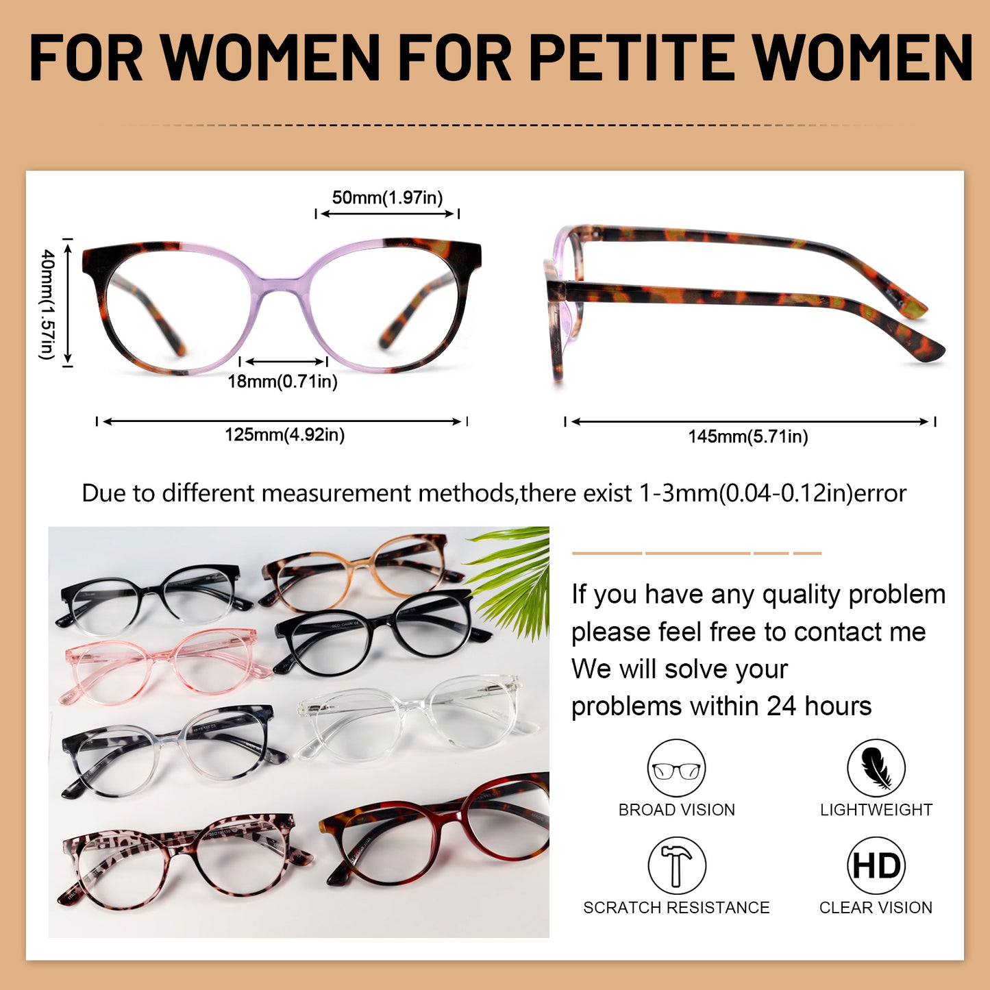 OCCI CHIARI  Reading Glasses Lightweight Round Reader OC5017