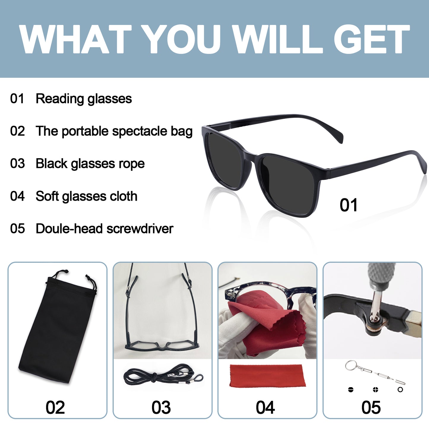 OCCI CHIARI XL Sunglasses with Readers for Men Large Head Comfortable Sun Reading Glasses OC5209SR