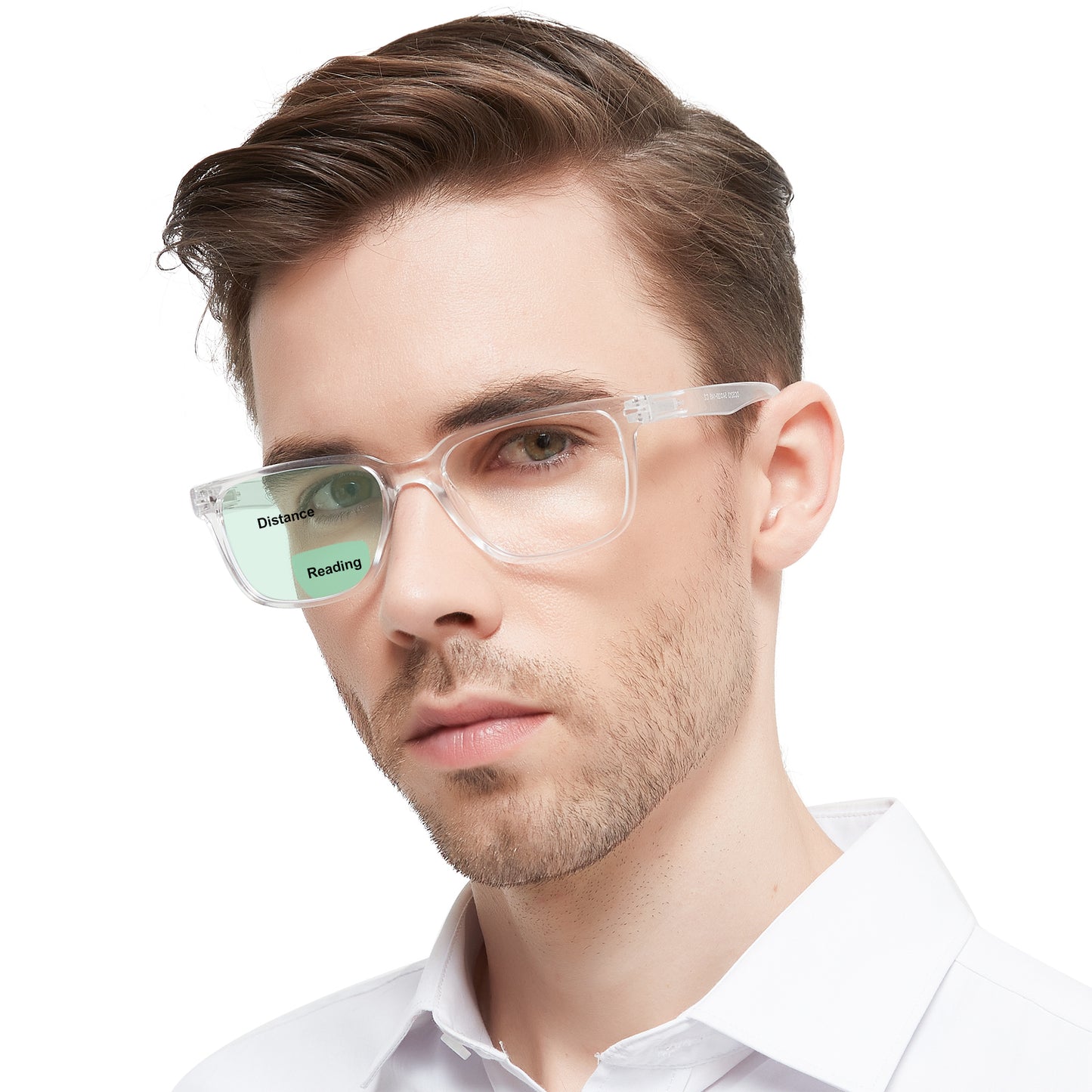 OCCI CHIARI Bifocals Reading Glasses for Men,Transition Square Eye Protection Readers OC5213BB