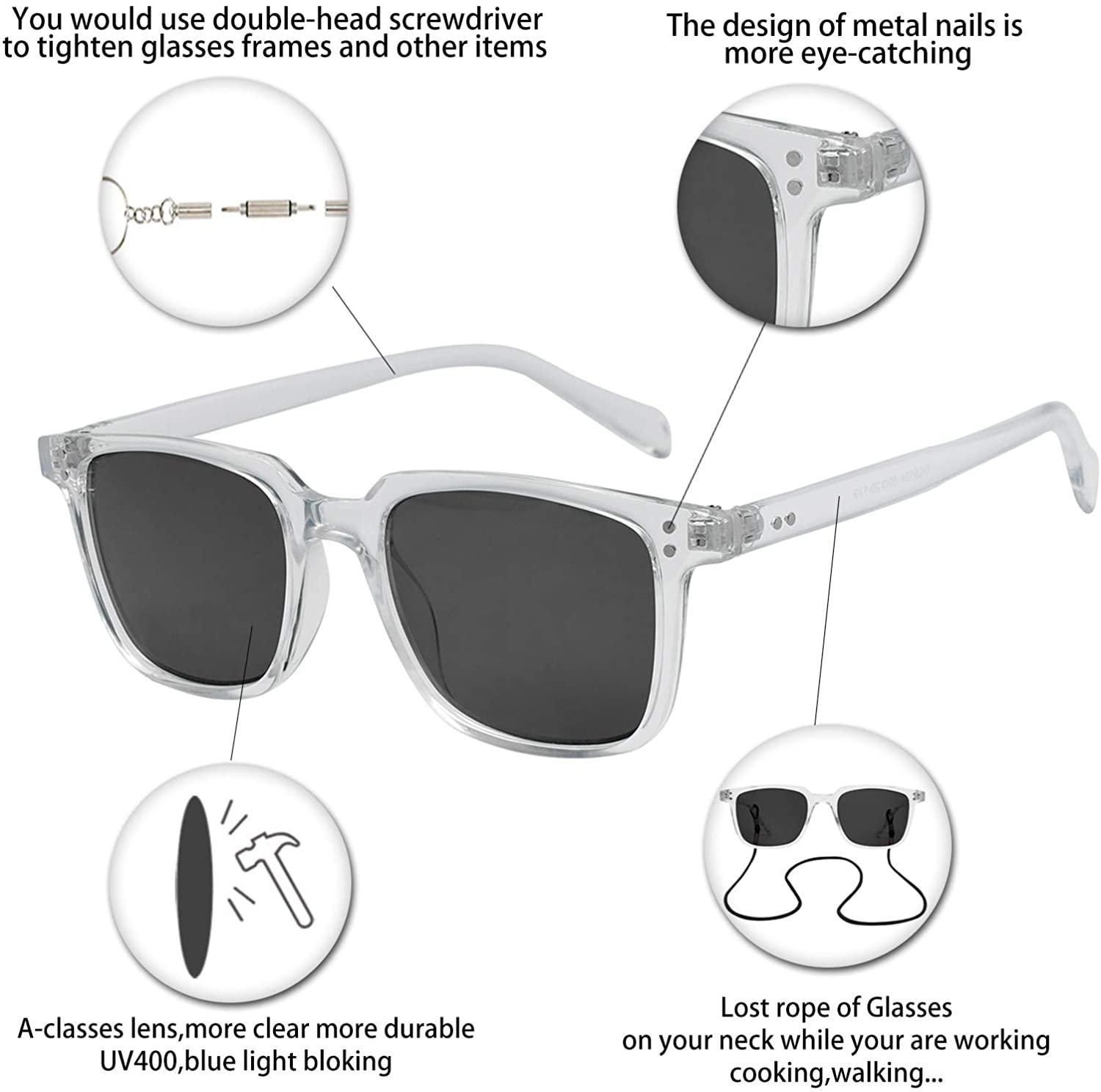 OCCI CHIARI Fashion Reading Glasses Reader Eyewear with Spring Hinge Sunglasses - Occichiari 