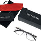 OCCI CHIARI Mens Rectangle Full-Rim Metal Black Prescription Clear Optical Glasses - Occichiari 