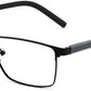 OCCI CHIARI Mens Rectangle Full-Rim Metal Black Prescription Clear Optical Glasses - Occichiari 