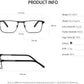 OCCI CHIARI Mens Rectangle Full-Rim Metal Black Prescription Clear Optical Glasses - Occichiari 