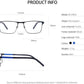 OCCI CHIARI Mens Rectangle Full-Rim Metal Black Prescription Clear Optical Glasses