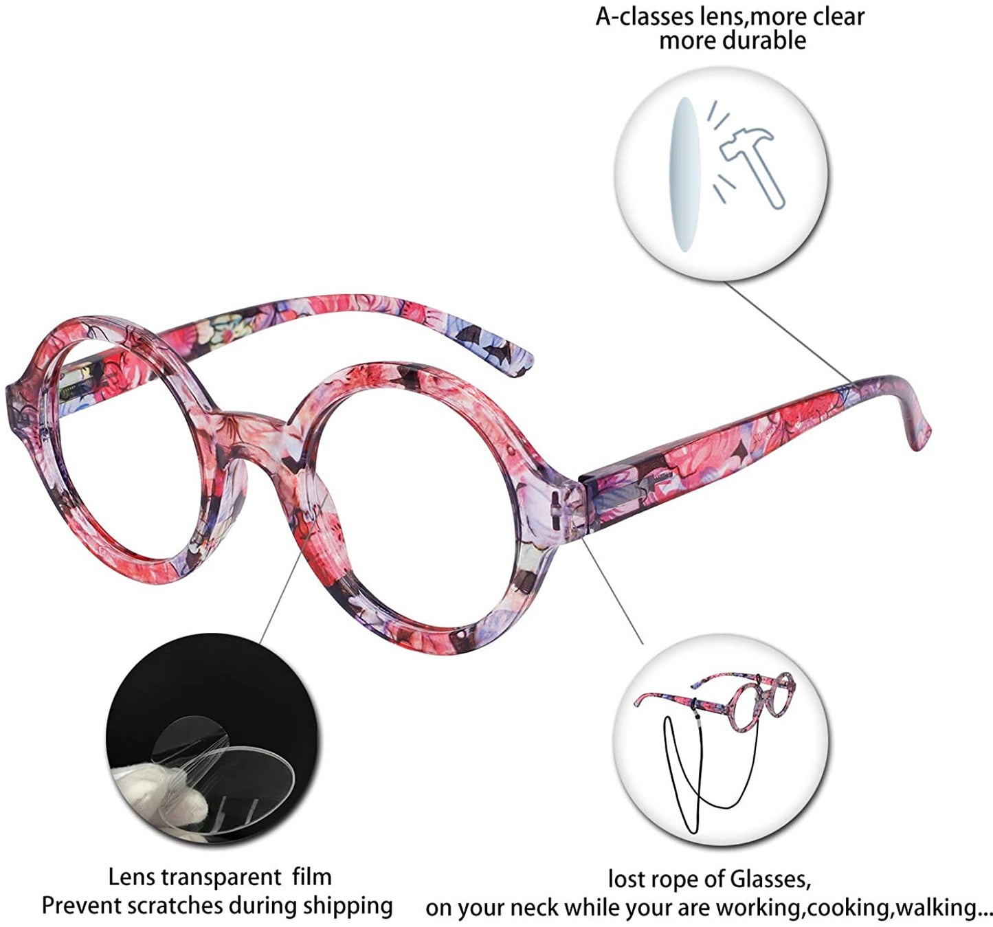 OCCI CHIARI Reading Glasses Women's Reader Clear Frame OC5122